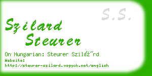 szilard steurer business card